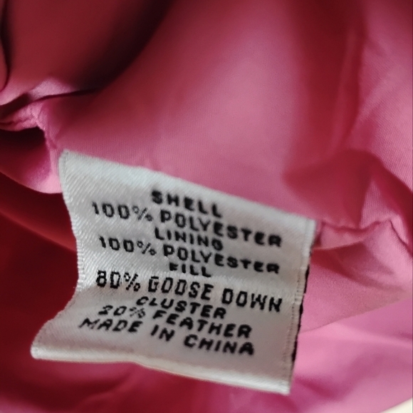 Talbots Pink Goose Down Puffer Vest Size M Quilted Hooded Preppy Staple - Picture 9 of 9